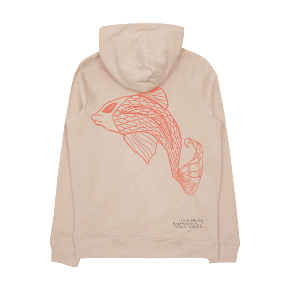 Koi Fish Hollywood Bowl Natural Hoodie