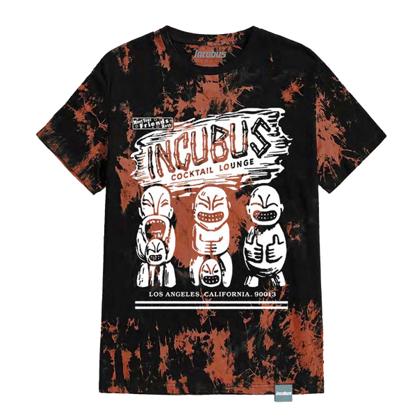 Cocktail Lounge Black Brown Tie Dye Tee