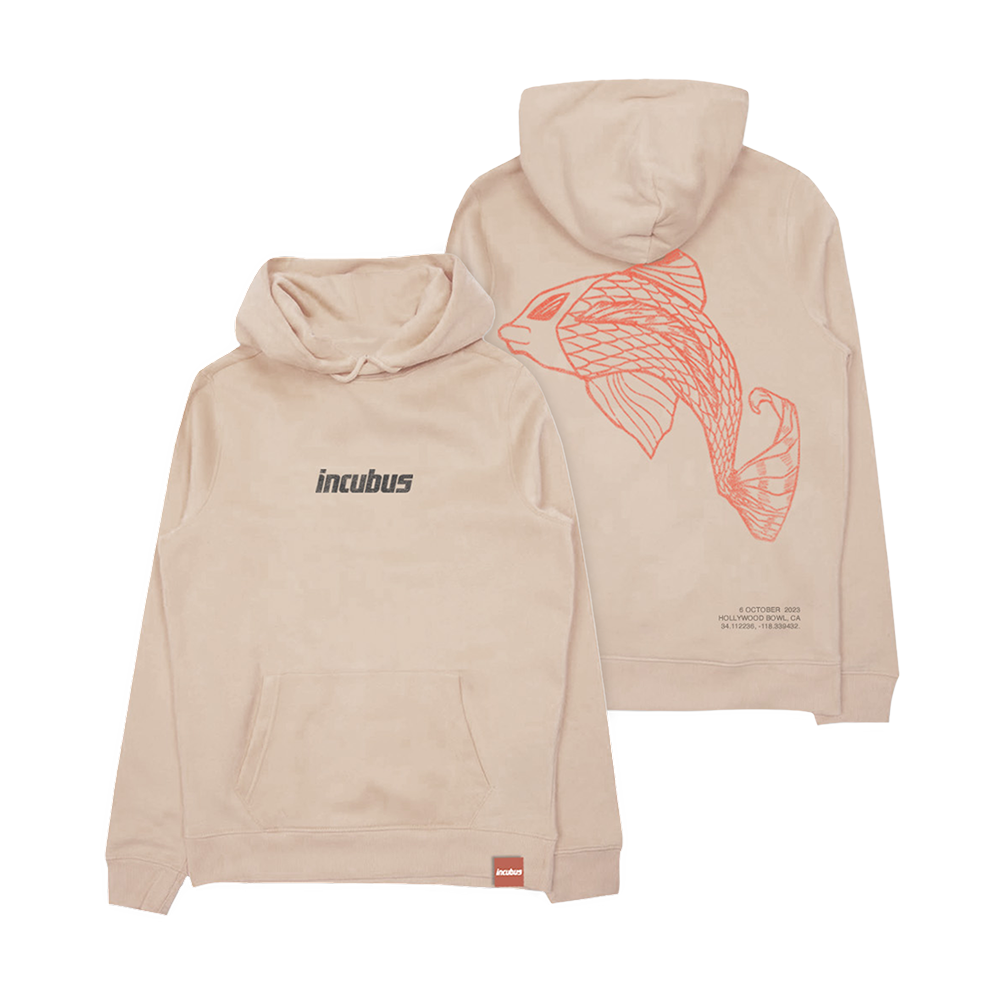 Koi Fish Hollywood Bowl Natural Hoodie