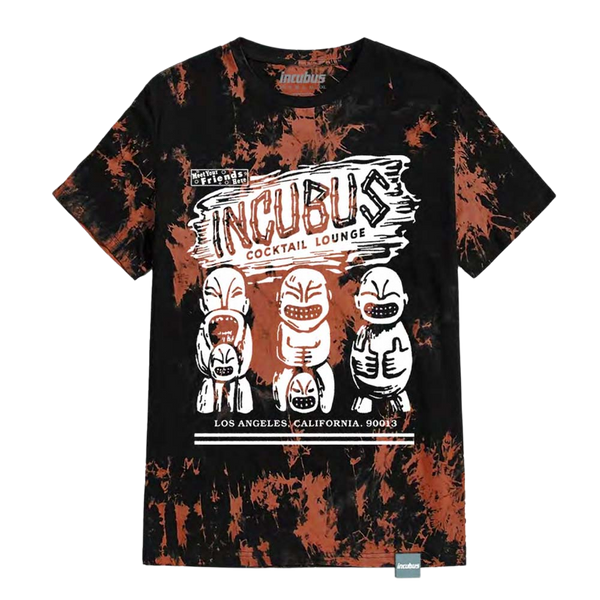 Cocktail Lounge Black Brown Tie Dye Tee
