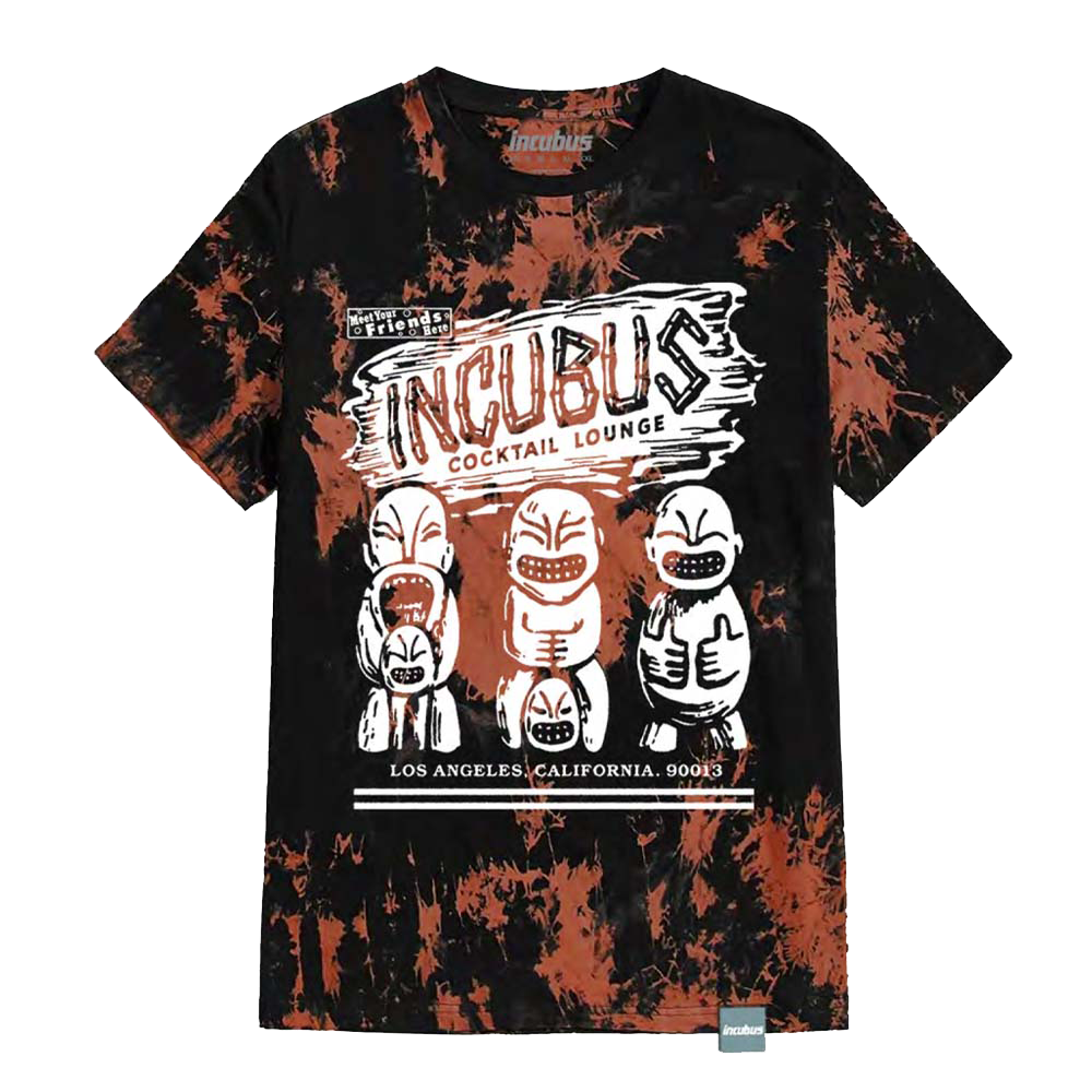 Cocktail Lounge Black Brown Tie Dye Tee