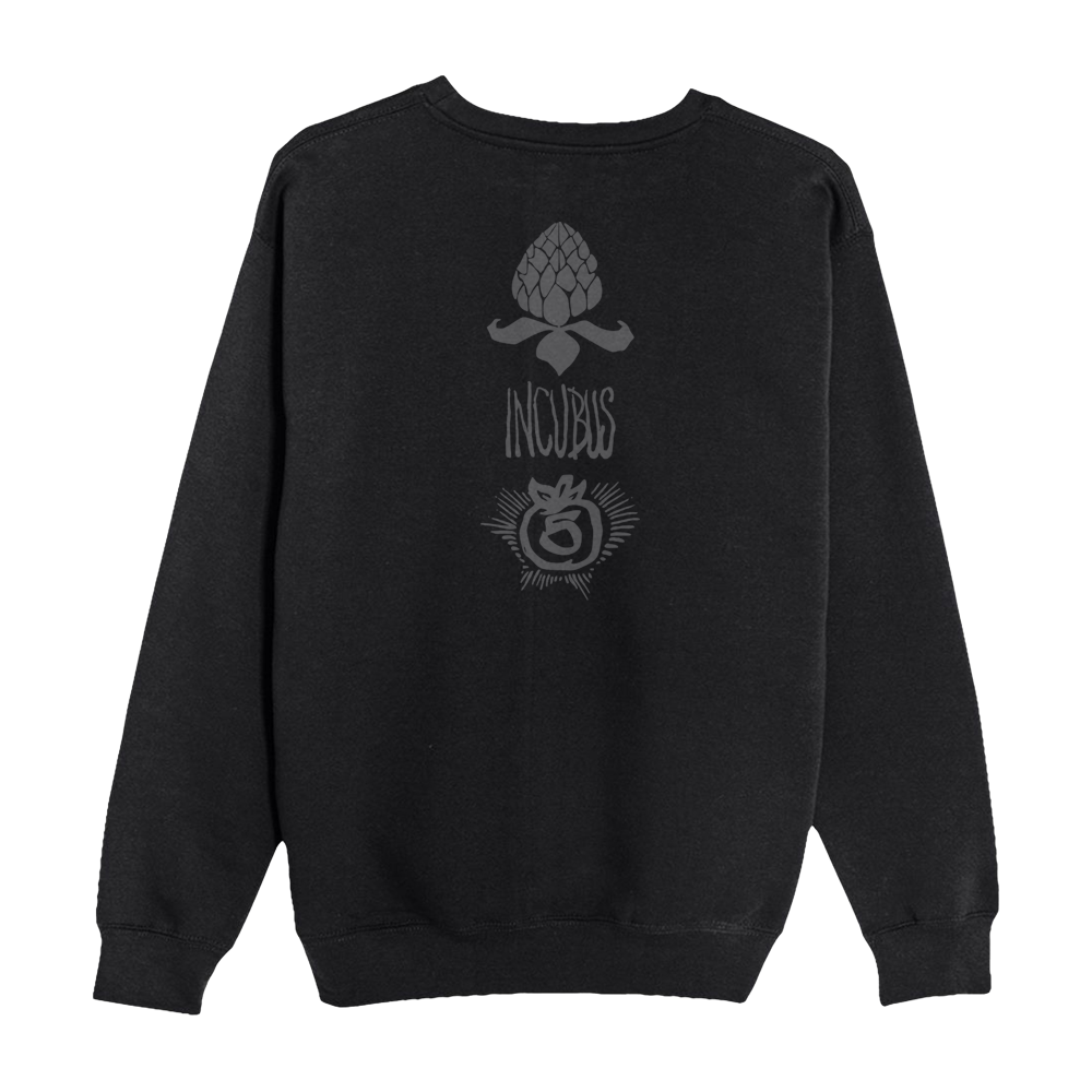 Incubus Crows Black Crewneck Fleece