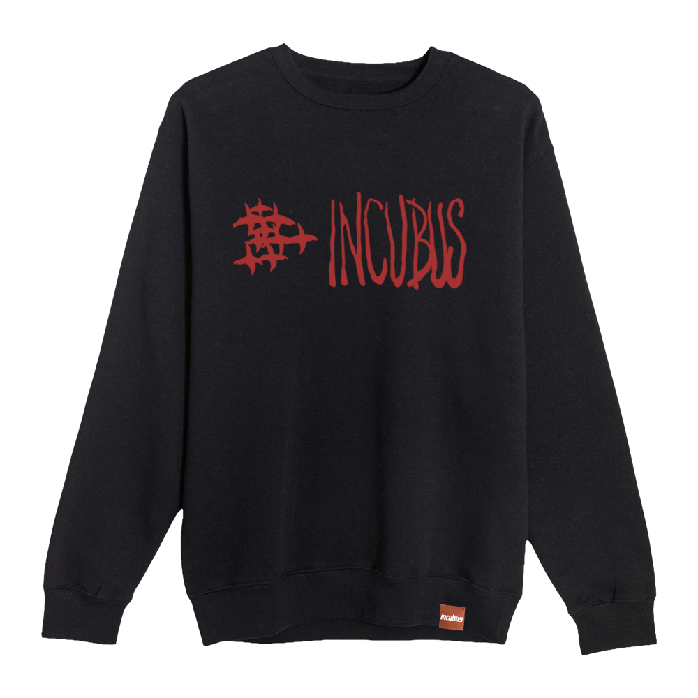 Incubus Crows Black Crewneck Fleece
