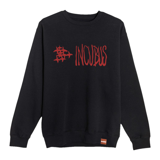 Incubus Crows Black Crewneck Fleece