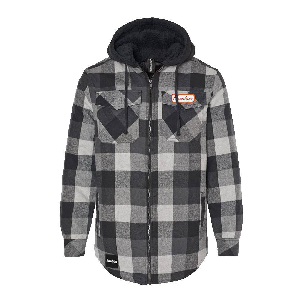 Quilted Flannel Hooded Jacket