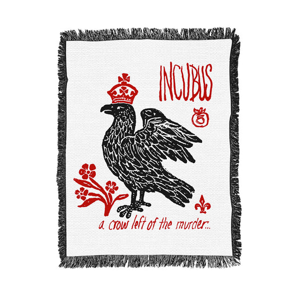 Crow Left of Murder Woven Blanket